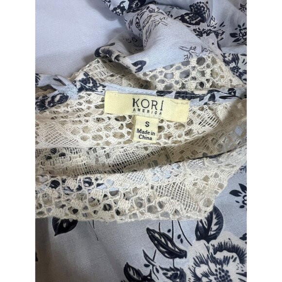 Kori America Women's Light Blue Floral Short Dress - Picture 3 of 7